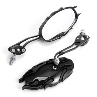 호환 오토바이 자전거 백미러 사이드 혼다 CB900F 야마하 스즈키 밴딧 1200 가와사키 KLX110 8mm 10mm, 03 Black