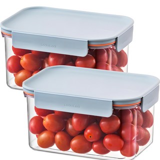 LocknLock 樂扣樂扣 Bisfree Modular Plus長方形密封保鮮盒 薄荷綠, 2個, 1.5L