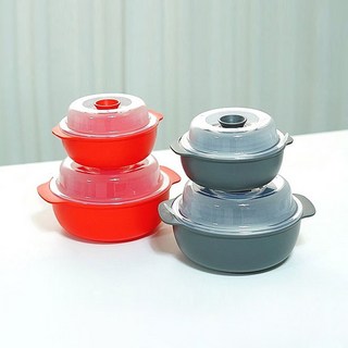 메이앤홈 1+1 전자레인지 라면용기 찜기, (1+1)찜기레드, 2개