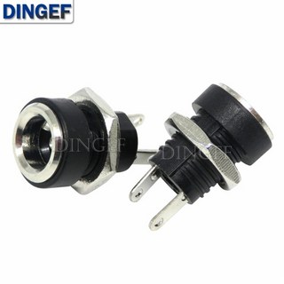 DC-022B 3A 12v DC 전원 공급 장치 잭 소켓 암 패널 마운트 커넥터 5.5mm x 2.1mm ibuw, 02 5PCS, 01 5.5x2.5mm