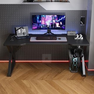 電腦桌臺式家用臥室學生學習桌子簡易遊戲競桌工作臺書桌辦公桌臥室桌子 辦公桌 遊戲桌 學習寫字書桌 電競桌 轉角書桌 電競, 高端全碳面 USB充電接口 【加粗桌腿】,80x50x75cm【激光滿焊】送貨上樓, 1個