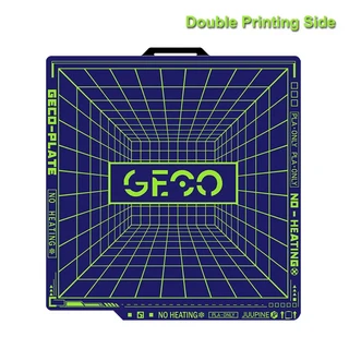 Juupine GECO PLA 플레이트 Bambu X1 빌드 Pei 시트 257x257 A1/P1P/P1S/X1C/X1E 용 가열 없음, 01 2pcs, 01 Geco plate