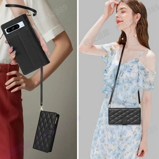 拉鏈 雙繩手機殼, 1個, 卡包皮套-黑色【增長掛繩+短手繩】,Google pixel 8