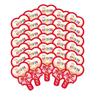 사랑해 하트모양 롤리팝 막대사탕 하트캔디, 30개, 12.7g