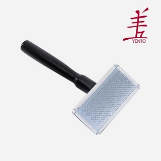 옌토 쇼코트 슬리커 M 엉킨털 죽은털 털제거 관리 소프트 브러쉬 빗 25YEN004, 1개