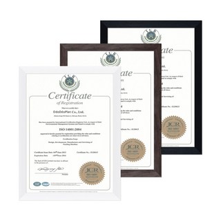 상장 사진 가벼운 프레임 사업자등록증 A5 A4 A3 B5 B4 8절 벽걸이용, 1개, S-01