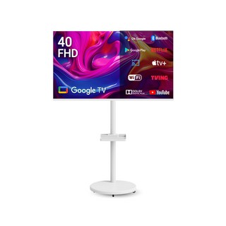 무빙큐빅스 화이트에디션 40인치 FHD 삼탠바이미 퍼스트 셋트 이동식 스마트TV 삼텐바이미 중소바이미, 고객직접설치, 스탠드형, 101cm(40인치)
