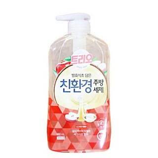 애경 트리오 발효식초 담은 친환경 주방세제 싱그러운 애플향 680ml 1개 설거지