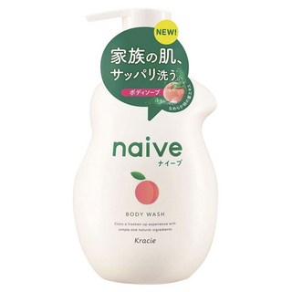 Kracie 葵緹亞 naive 娜艾菩蜜桃身體沐浴乳, 1個, 530ml