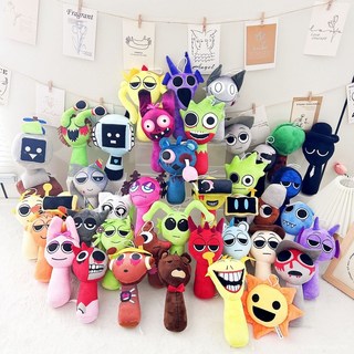 H 嚴選好物 新款 Sprunki Plush節奏盒子新款遊戲週邊毛絨玩具玩偶爆款A, 機器人-現貨,成品, 1個