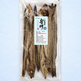 통황태 자연건조 용대리 프리미엄 황태 5미 (대/약 43~45cm) 국내가공 황태국 제수용 통북어, 1개, 350g