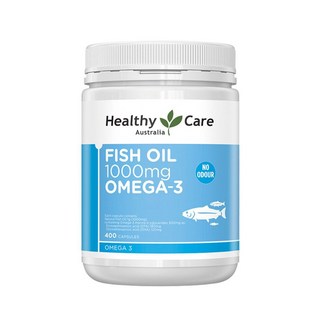 Healthy Care 魚油 Omega-3 1000mg 膠囊 400顆 澳洲製造 無腥味, 1個, 每罐
