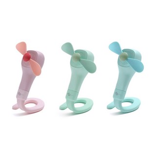 러비 휴대용 선풍기 핸디 자전거 킥보드 유모차 미니 선풍기, 핑크