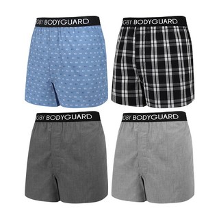 보디가드 남성 코튼 아웃밴드 트렁크팬티 4종세트