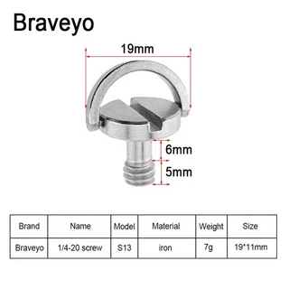 카메라 D-링 나사 퀵 릴리스 플레이트 1/4 또는 3/8 인치 삼각대 볼 헤드 마운트 적응 안정적인 촬영 사진, 18 S13 1PC