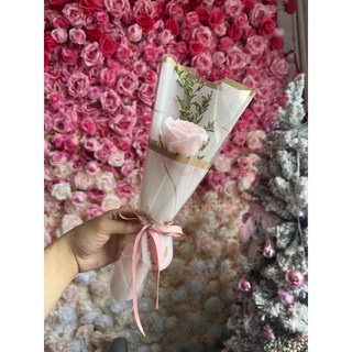畢業禮物 星黛露花束 教師節禮物 情人節禮物 畢業娃娃 乾燥花束 迷你花束批發, 粉玫瑰（無禮物袋）, 1個