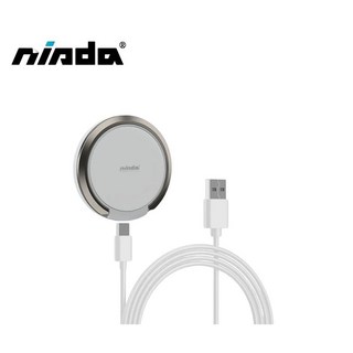 Nisda Qi 磁吸 15W 無線充電指環支架 磁吸式無線充電器 (台灣出貨), 1個, Nisda Qi磁吸無線充電指環支-白