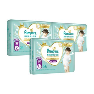 Pampers 幫寶適 極上守護 散熱拉拉褲 L 號 34片 (10-15kg), L+, 102張