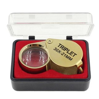 비엘스키 휴대용 M045미니 확대경 접이식 쥬얼리 루페 포켓 사이즈 메탈 30X, 1개, 금색 M045