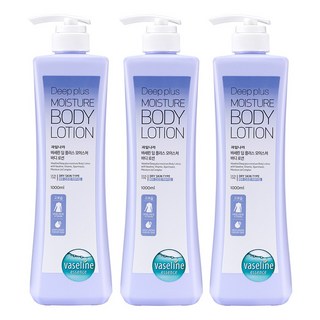과일나라 바세린 딥플러스 모이스처 바디로션, 1L, 3개