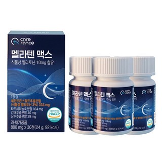 케어란스식물성 멜라토닌 10mg 함유 멜라텐 맥스 24g, 3개, 30정