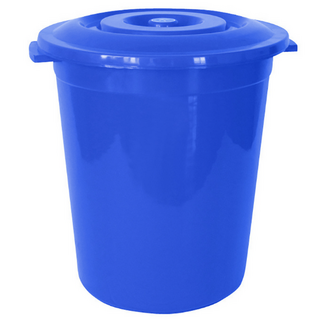 HOUSE 萬能桶附蓋 儲水桶 垃圾桶 收納桶 廚餘桶, 藍色, 1個