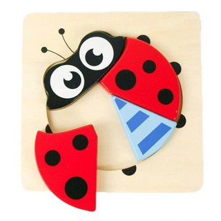 돌아기 집중놀이 무당벌레 원목퍼즐 돌봄기관 엄마표 아기우드블럭 돌선물 실내놀이