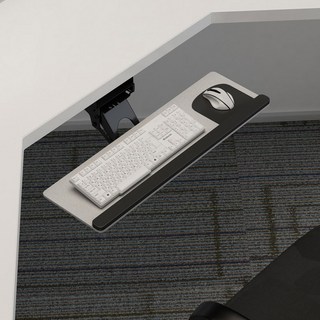 화이트 키보드 슬라이드 원목 책상밑 팔받침 브라켓 받침 le S 받침대 책상 선반 서랍 트레이, 1 레일40CM타입이필요한연락처주문메모란~~이옵션으로주, 1개