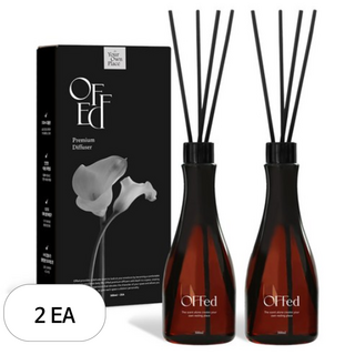 오프드 프리미엄 대용량 디퓨저, 퓨어 코튼, 300ml, 2개