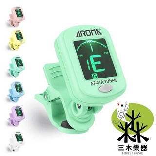 AROMA AT-01A 夾式調音器 適用於吉他、烏克麗麗、貝斯、小提琴 (綠色), 單買日製電池, 1個