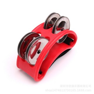 腳鈴 腳搖鈴 腳鈴鼓 小鈴鼓 - 吉他/木箱鼓/爵士鼓伴奏打擊樂器, 紅色, 1個