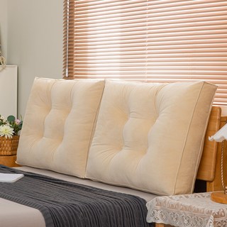 舒適三角形靠墊 柔軟支撐腰靠背墊 多功能居家裝飾枕, 亞麻米