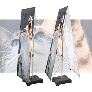 우리동네출력소 실외 물통 배너거치대 입간판 심플 배너 출력 현수막 제작, 심플 배너 양면 1개, 출력물 미포함