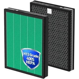 400/400S 코웨이 에어메가 Max2 400 400S 400(G) 400S(G) 에어 퓨리 파이어 2팩 맥스 2 H13 그린 트루 헤파 및 활성탄 필터 AP-2015-F, 2 pack