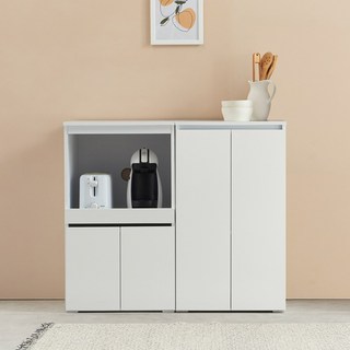 앨빈 500 전자레인지 부엌 오븐장 정수기받침 수납장+렌지대 세트, 화이트