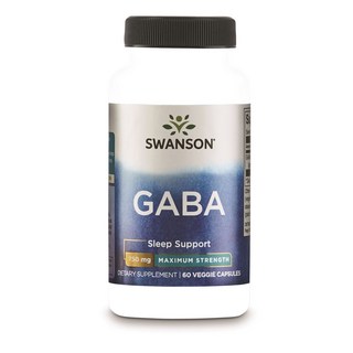 Swanson 斯旺森 GABA舒眠素食膠囊 750mg, 60顆, 1罐