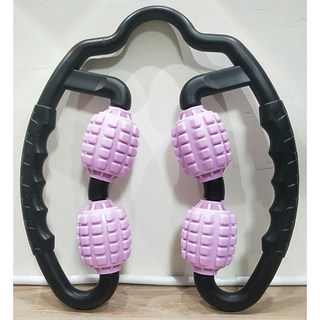 環形按摩滾輪 23.5*25*1.5*球直徑4.5cm，深層肌肉放鬆，運動後舒緩按摩，輕巧便攜, 1個