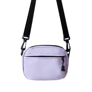 迷你極簡尼龍斜跨小包 尼龍包 肩背包 手機包 斜背包 隨身小包 7色可選, 紫色