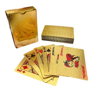 金色撲克牌組，奢華質感撲克牌，時尚娛樂聚會遊戲必備，金色質感提升遊戲體驗, 黃金撲克牌-PVC材質, 1個