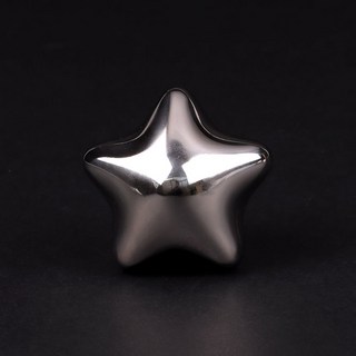 出口品質食品級不銹鋼冰塊創意五角星紅洋酒冰粒金屬快速凍冰鎮－, 1個, 1粒