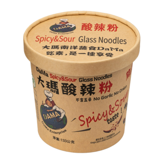 大瑪 南洋蔬食低卡純素酸辣粉133g 碗裝酸辣粉 道地南洋風味 低卡健康, 1個裝, 大瑪 酸辣粉133g【單碗裝】