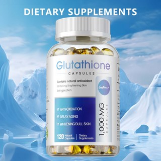 L-글루타치온 캡슐은 미백 칙칙함 감소 콜라겐 보충 항산화 노화 방지에 효과적입니다., 2개, 60정