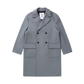 소루코트 남성 정장 겨울 울 캐시미어 롱자켓 남자 더블 블루 아우터 RB573