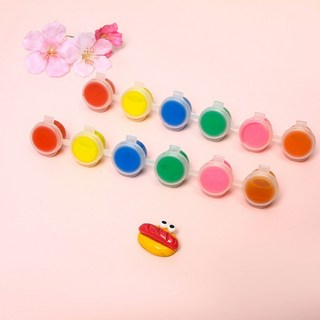 手繪流體熊DIY材料包 暴力熊公仔鑰匙圈 塗鴉彩繪娃娃玩具 幼兒園分享禮 BSMI認證, 六色顏料（顏料 直接倒 可上色兩個白胚）, 1個