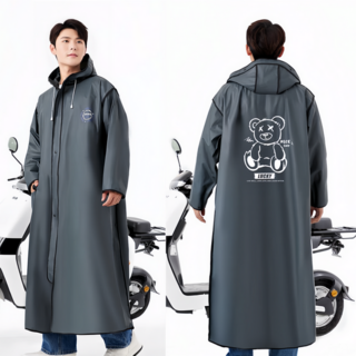 WILDSEA 남녀공용 레인코트 오버핏 투명챙 다회용 커플우비