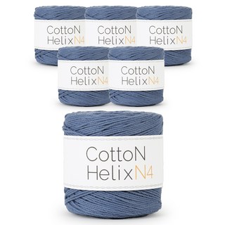 菲利普紡織 Cotton Helix 鉤織線 N4, 6個, 424 鋼藍色