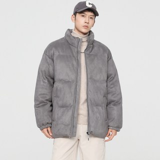 ANYOU 오리털 패딩 하이넥 사슴 가죽 와이드 방풍 보온 하이퀄리티 스타일리쉬 사슴 가죽 패딩