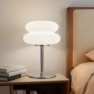 LareinaT 미니 LED 무드등 마카롱 인테리어 조명 단스탠드 취침 수면 조명 램프, 화이트