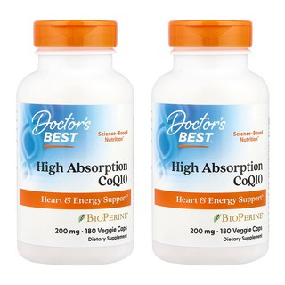 닥터스베스트 하이 앱솔션 CoQ10 200mg 베지 캡, 180정, 2개