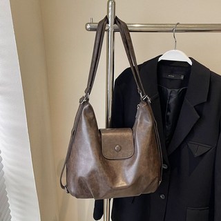 包君 舒心 多功能大容量包包女2024秋冬新款單肩包復古斜挎包通勤雙肩雲朵包